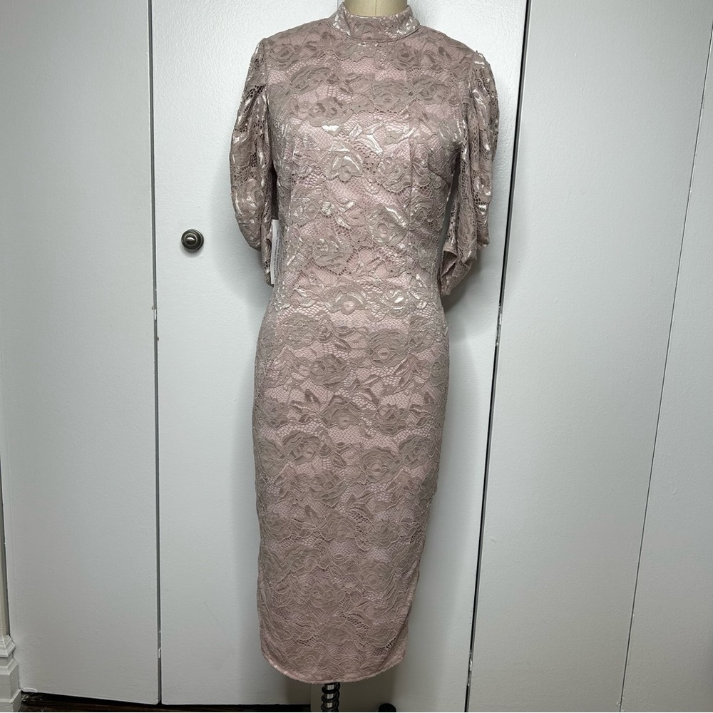 NWT AX Paris Lace Bodycon Midi Dress
